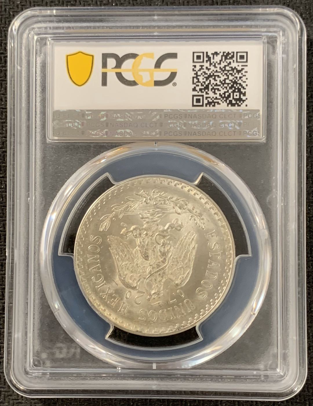 紫瑗钱币—微拍第15期 墨西哥 鹰洋专场 墨西哥 1943年 鹰洋 1比索 16.6克 PCGS MS66