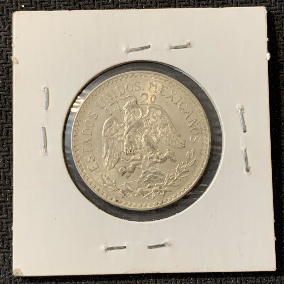 紫瑗钱币—微拍第15期 墨西哥 鹰洋专场 墨西哥 1921年 鹰洋 50分 8.3克 0.72银 UNC