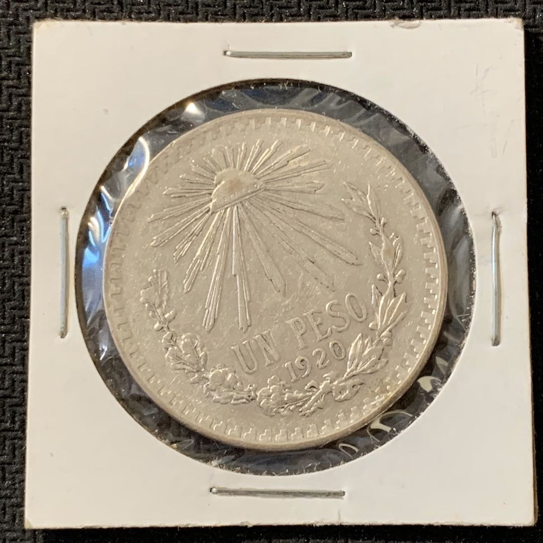 紫瑗钱币—微拍第15期 墨西哥 鹰洋专场 墨西哥 1920年 鹰洋 1比索 16.6克 0.72银 