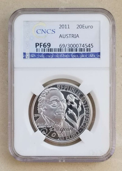 【随心拍&Getcoins】现代钱币拍卖第四十四期 CNCS69-奥地利2011年尼古拉斯·约瑟夫银币