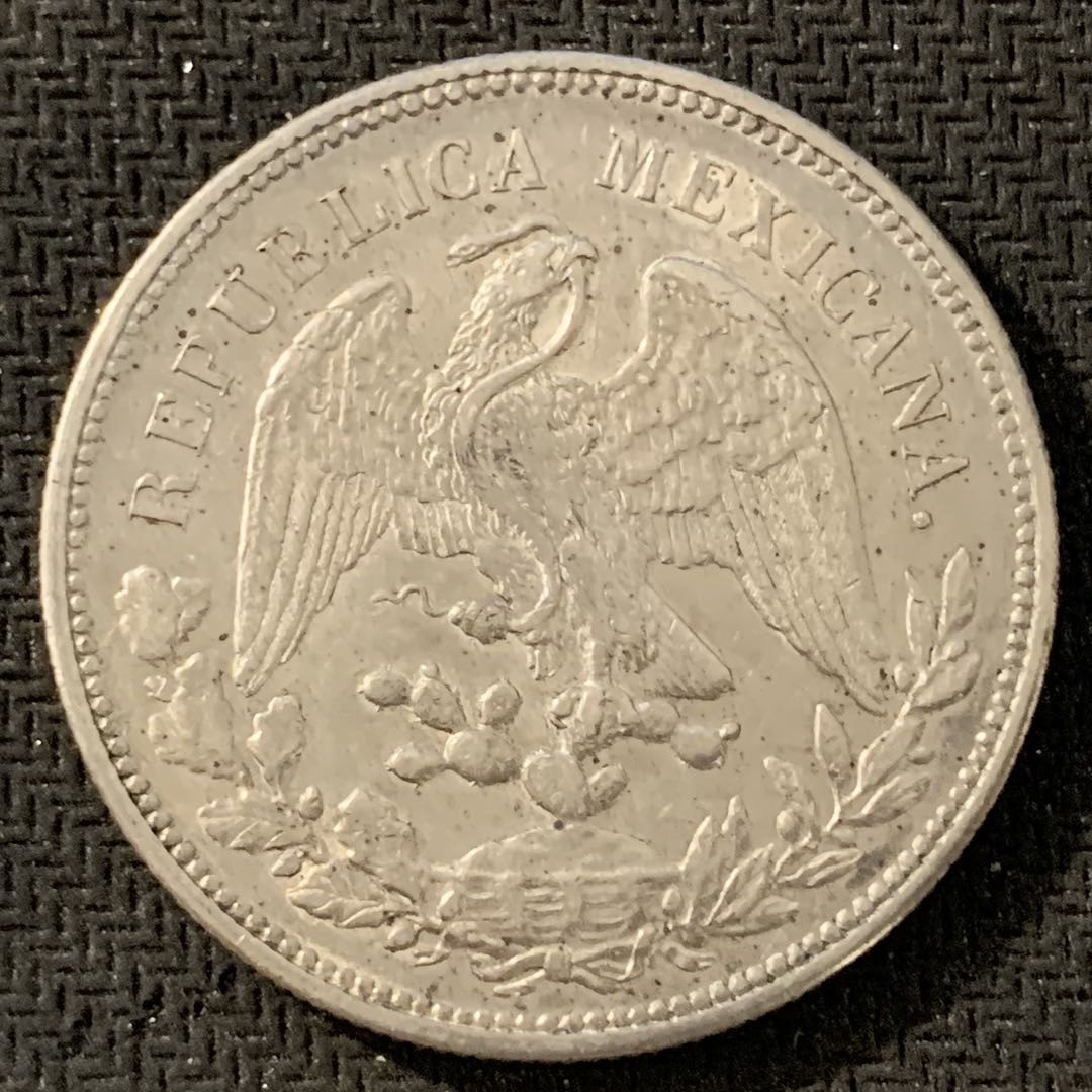 紫瑗钱币—微拍第15期 墨西哥 鹰洋专场 墨西哥 1908年 MOGV 1比索 直边鹰洋 