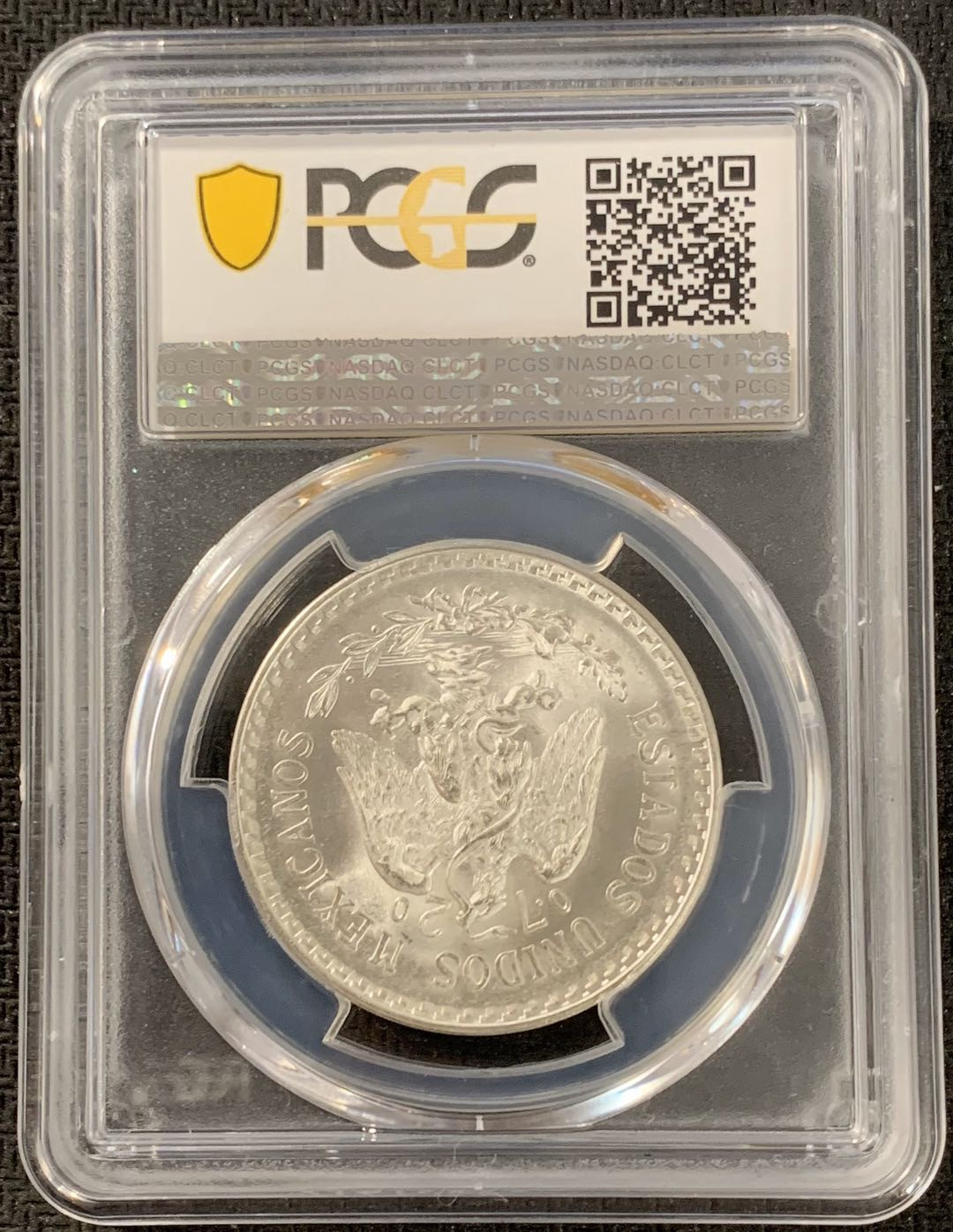 紫瑗钱币—微拍第15期 墨西哥 鹰洋专场 墨西哥 1943年 鹰洋 1比索 16.6克 PCGS MS66+