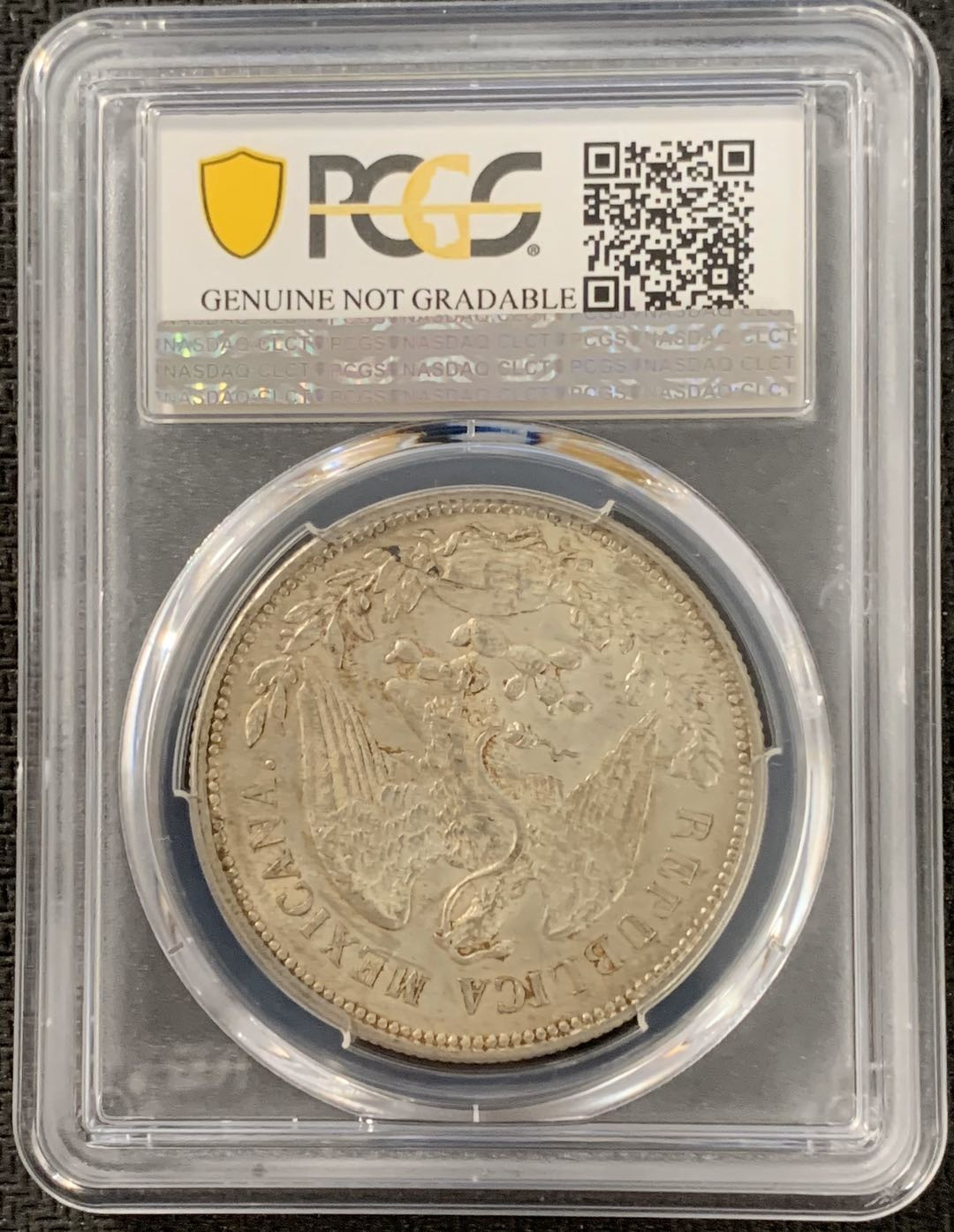 紫瑗钱币—微拍第15期 墨西哥 鹰洋专场 墨西哥 1908年 MO AM 1比索 PCGS UNC Detail