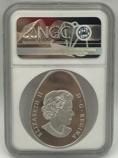 【随心拍&Getcoins】现代钱币拍卖第四十四期 加拿大2019年恐龙蛋系列孵化的鸭嘴龙夜光银币NGC70首期蓝标