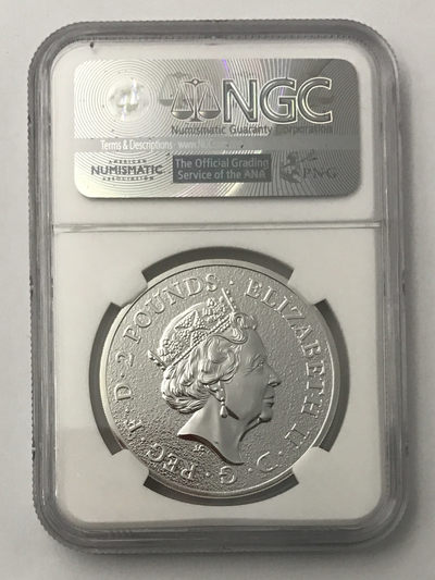 【随心拍&Getcoins】现代钱币拍卖第四十四期 2017年英国发行地标建筑系列大本钟2英镑投资银币NGC69