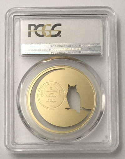 【随心拍&Getcoins】现代钱币拍卖第四十四期 蒙古2016大自然系列月下猫头鹰 1/2盎司限量普制银币PCGS69