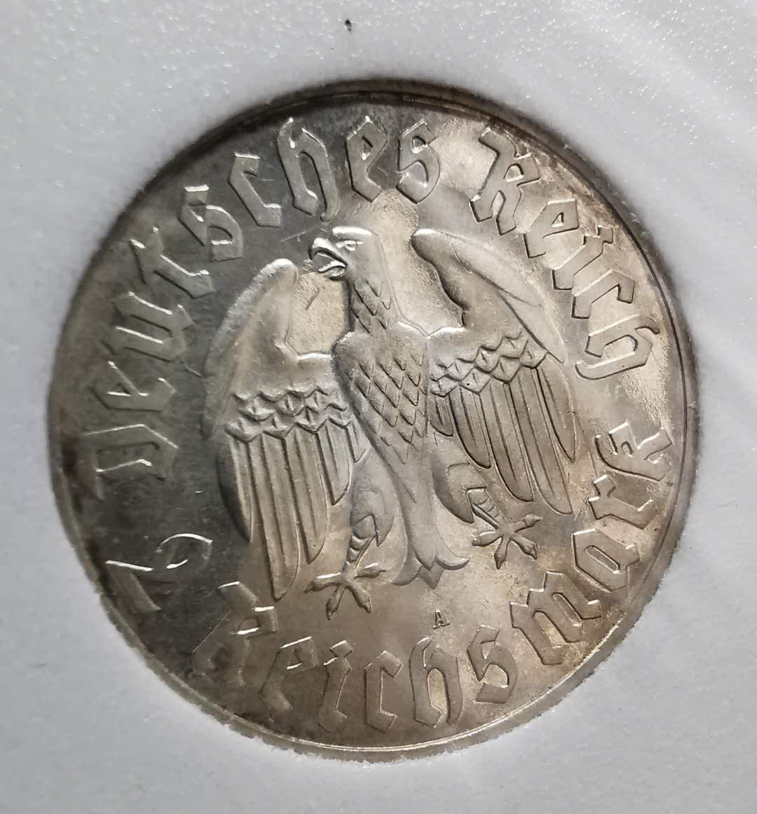 凡希社世界钱币微拍第一百零八期 1933第三帝国路德精铸5马克PROOF收藏级！