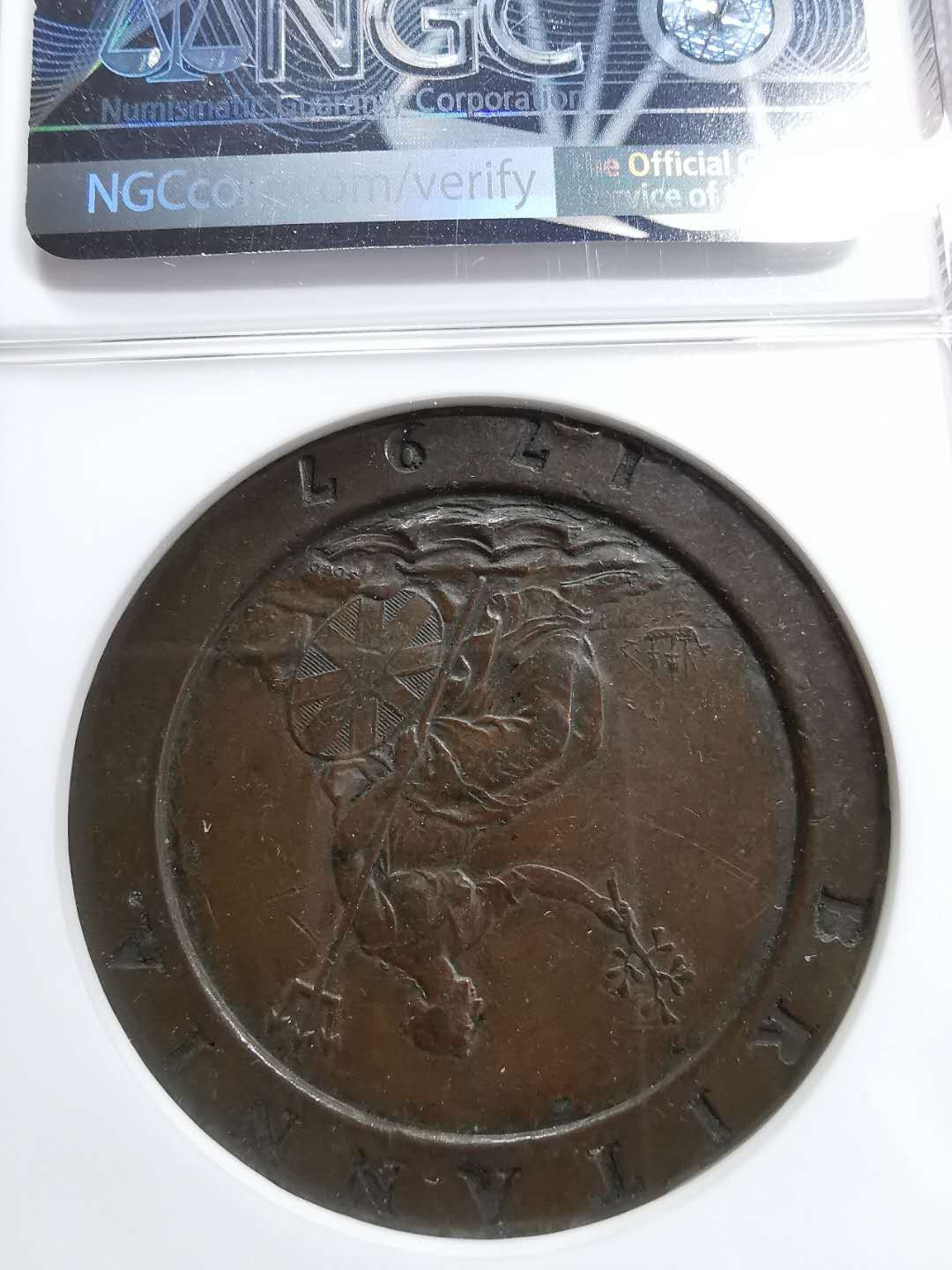 凡希社世界钱币微拍第一百零八期 1797英国车轮两便士NGC-XF45