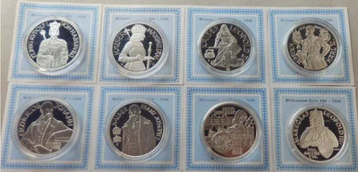 【随心拍&Getcoins】现代钱币拍卖第四十五期 奥地利千年历史996-1996纪念银币8枚