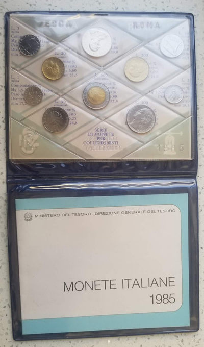 【随心拍&Getcoins】现代钱币拍卖第四十五期 意大利1985年mint set套币