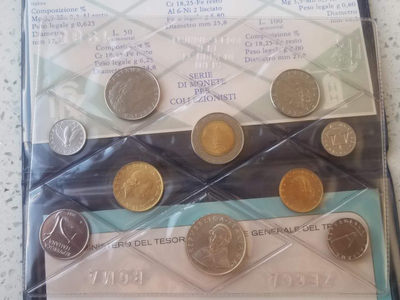 【随心拍&Getcoins】现代钱币拍卖第四十五期 意大利1985年mint set套币