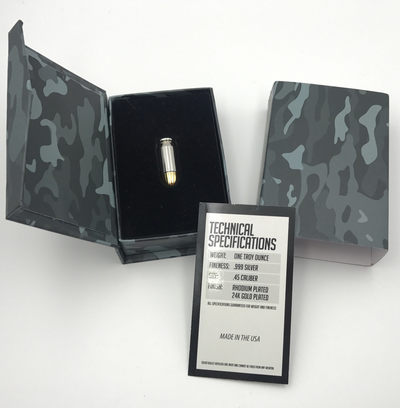 【随心拍&Getcoins】现代钱币拍卖第四十五期 美国制造1盎司0.45毫米纯银子弹