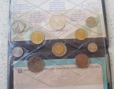 【随心拍&Getcoins】现代钱币拍卖第四十五期 意大利1985年mint set套币