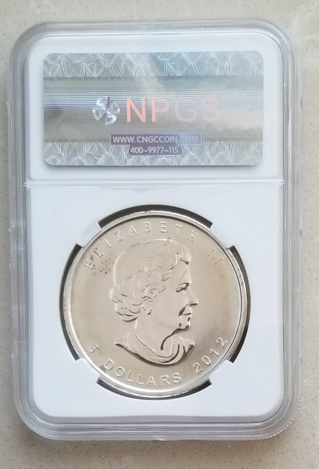 【币观天下】第九十七期钱币拍卖 加拿大投资币2012年枫叶1盎司银币，有氧化