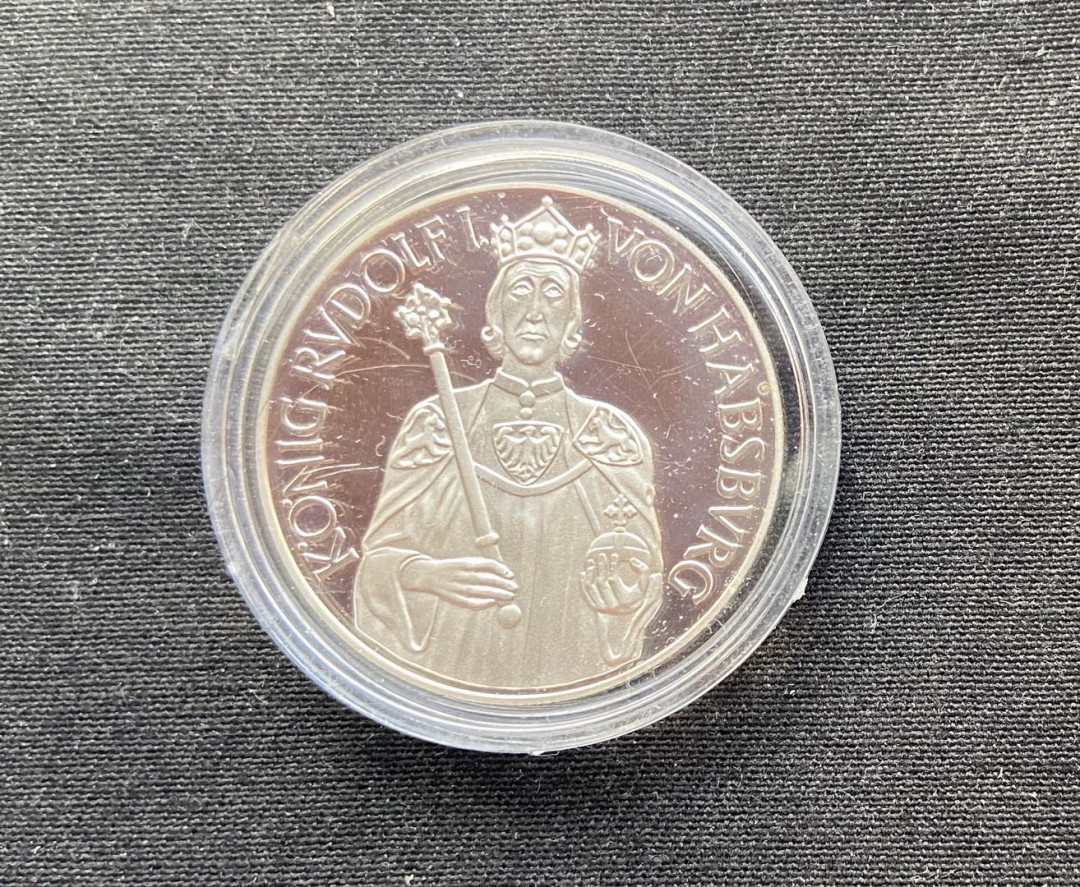 【币观天下】第九十七期钱币拍卖 奥地利1991年100先令 鲁道夫一世 纪念 银币