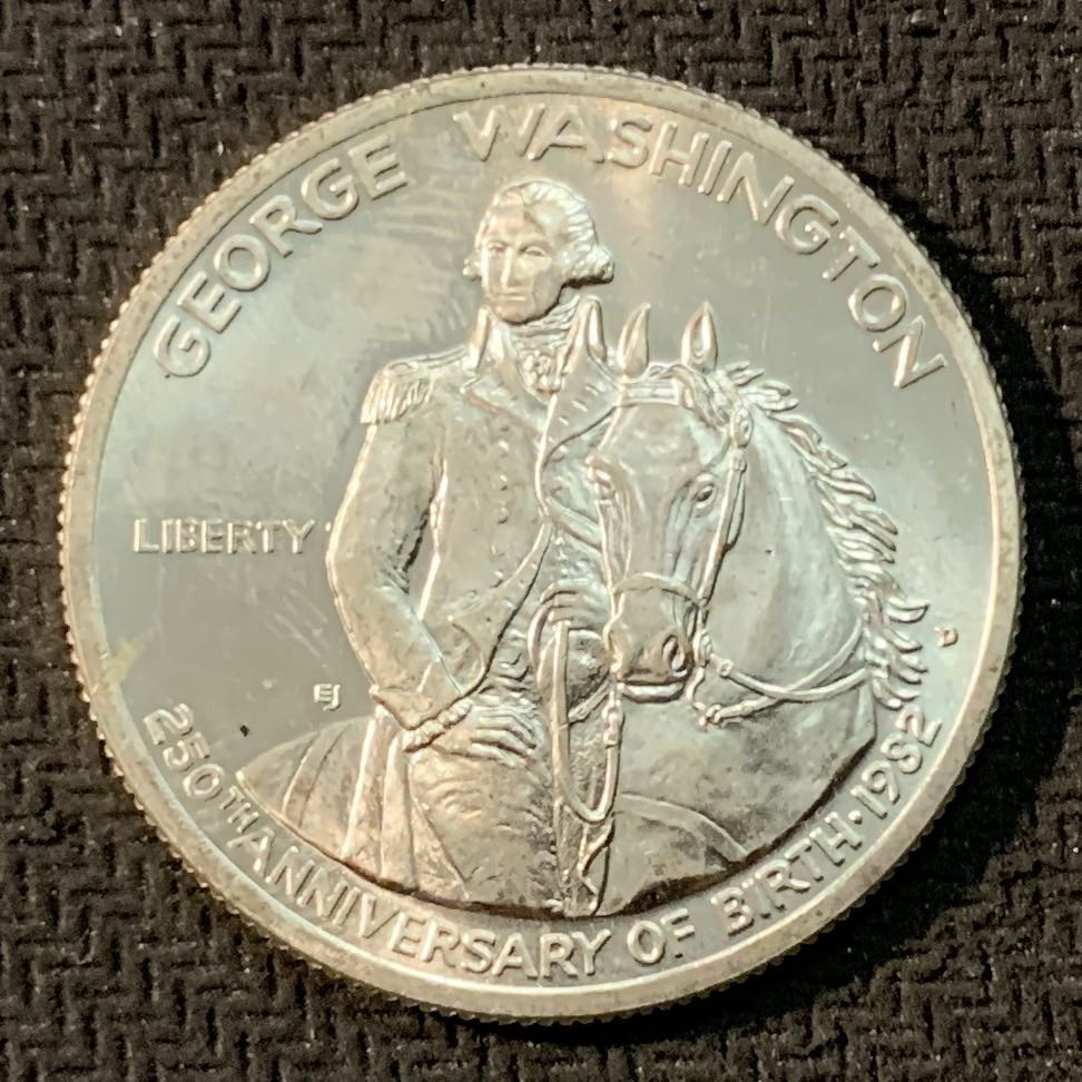 紫瑗钱币—微拍第17期  美国 1982年  华盛顿250周年 50美分 12.5克 0.9银 BU
