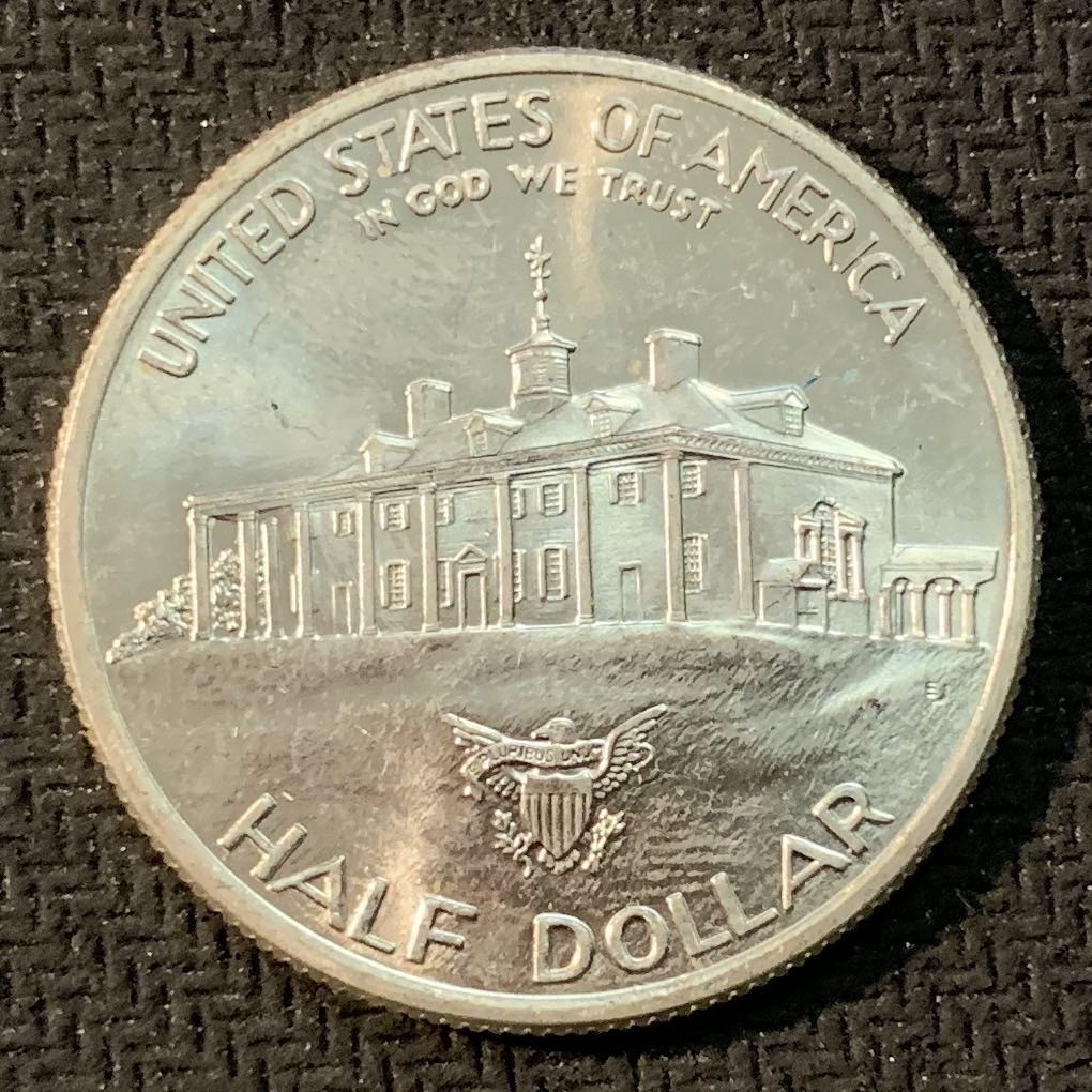 紫瑗钱币—微拍第17期  美国 1982年  华盛顿250周年 50美分 12.5克 0.9银 BU