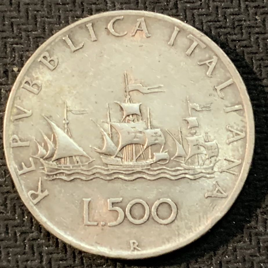 紫瑗钱币—微拍第17期  意大利 1958年 少女 500里拉 11克 0.835银