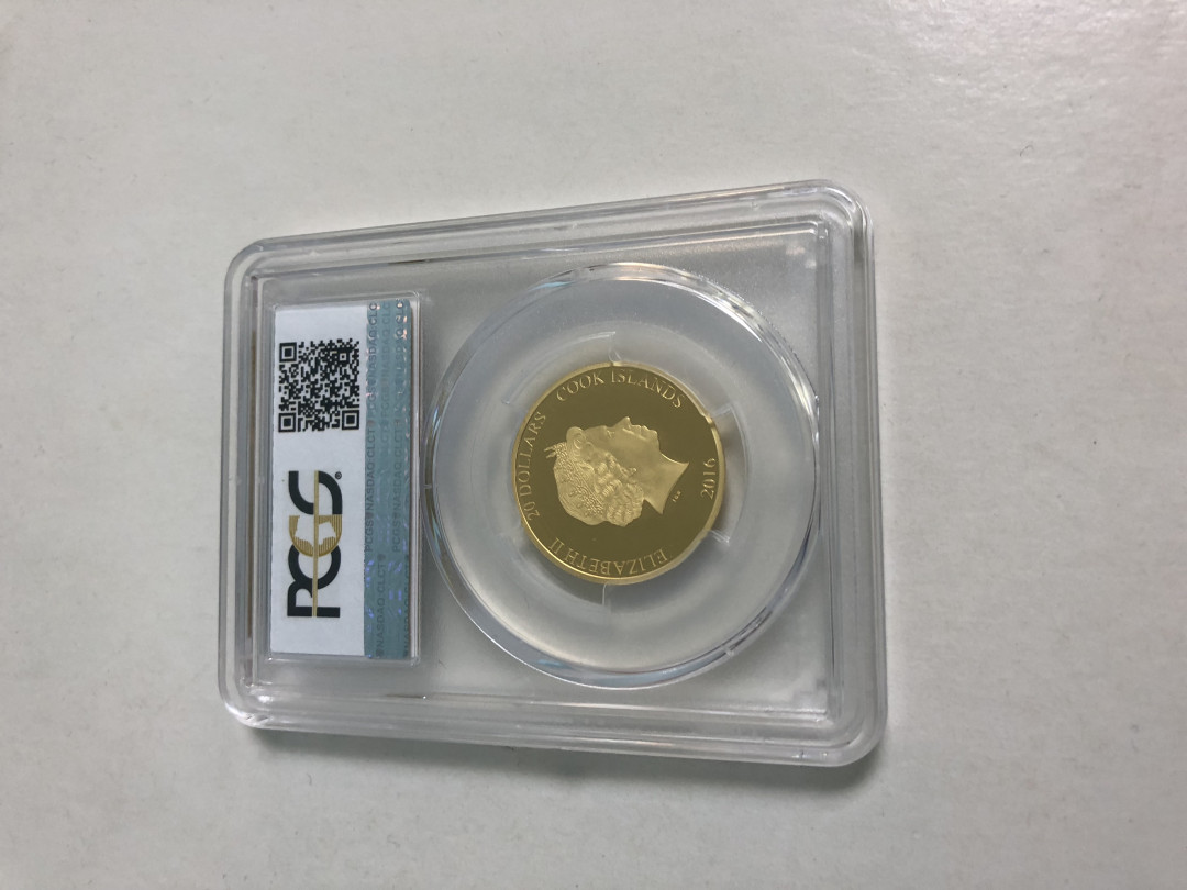 CSIS-GREAT评级精品钱币拍卖第二十期 库克2016年英国退出欧盟“脱欧”精制彩色纪念金币PCGS金盾PR69分