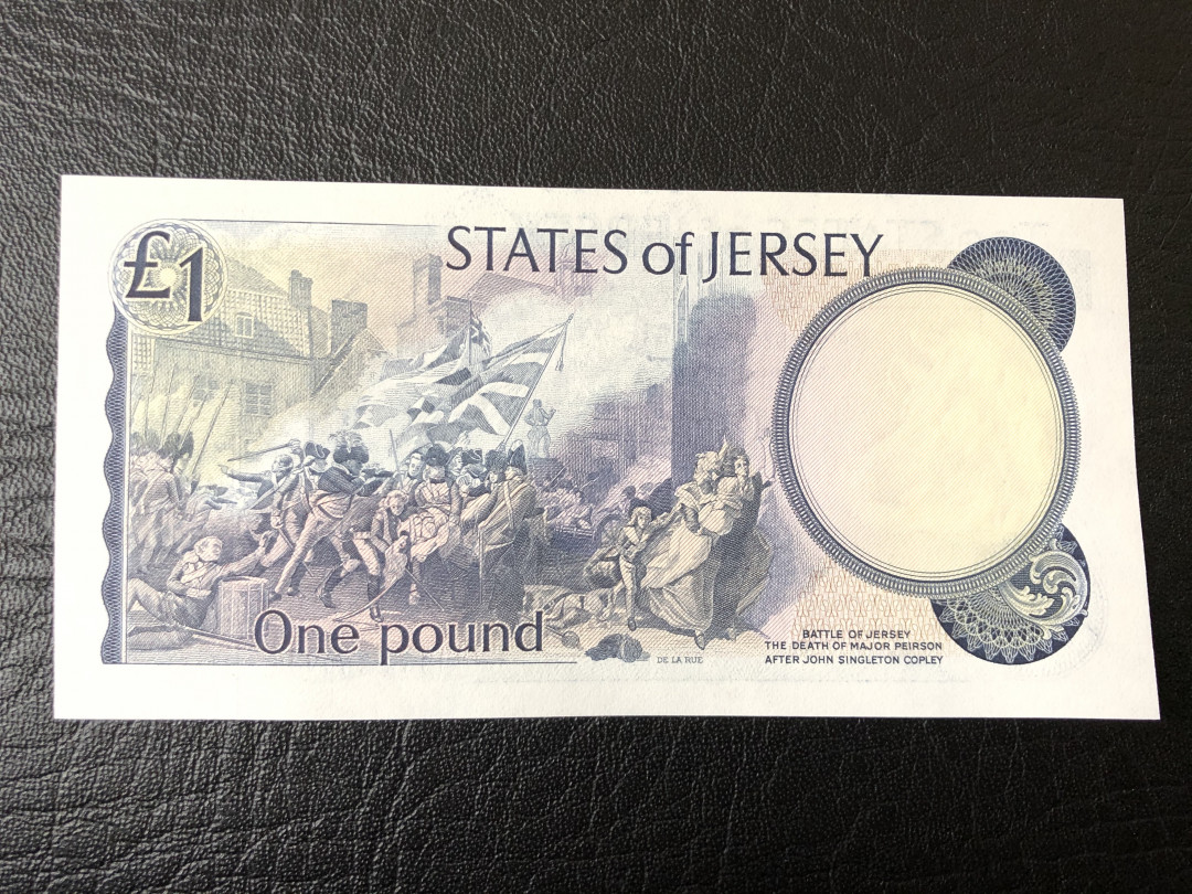 《外钞收藏家》第七十五期拍卖目录 泽西1镑 背面精美系列之一 全新unc