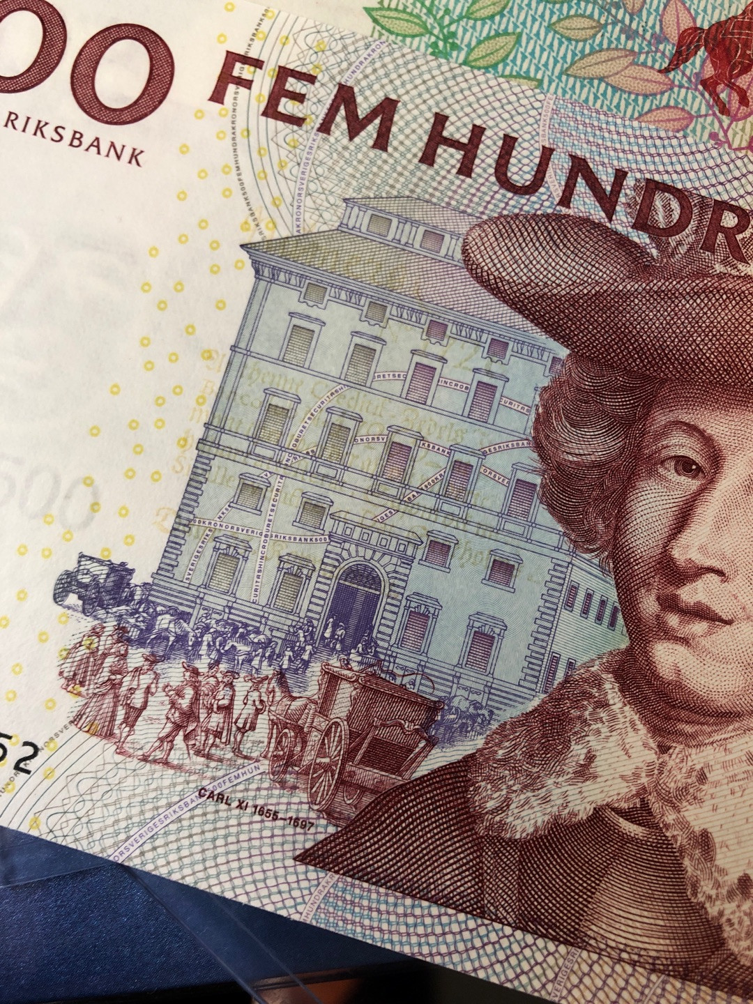 《外钞收藏家》第七十五期拍卖目录 瑞典500克朗 帅气的卡尔 全新unc