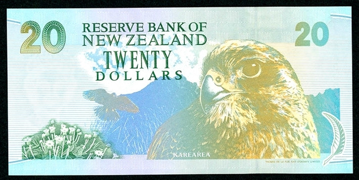 【收藏联盟】第116期拍卖——格拉斯哥大学的荣光 【AA首发3位小号】新西兰 1992年 20元 UNC 伊丽莎白二世女王 猎鹰