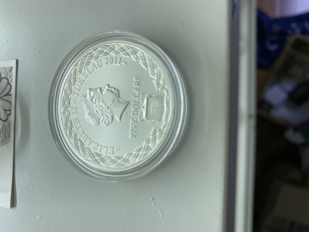CSIS-GREAT评级精品钱币拍卖第二十一期 托克劳2011年首支到达南极探险队罗尔德亚孟森精制镶嵌纪念银币