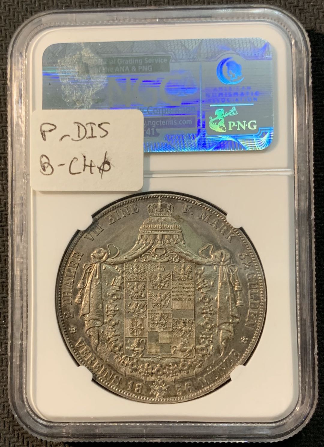 紫瑗钱币—微拍第20期 德国专场 德国 普鲁士 1856年 A版 威廉四世 洋葱头 2泰勒 NGC MS62