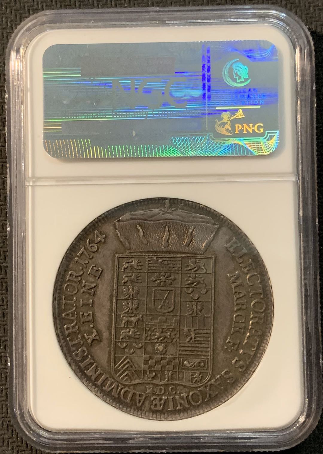 紫瑗钱币—微拍第20期 德国专场 德国 萨克森 1764年 泰勒 NGC AU58