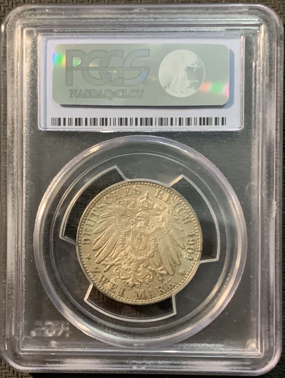 紫瑗钱币—微拍第20期 德国专场 德国 不莱梅 1904年 2马克 PCGS MS65