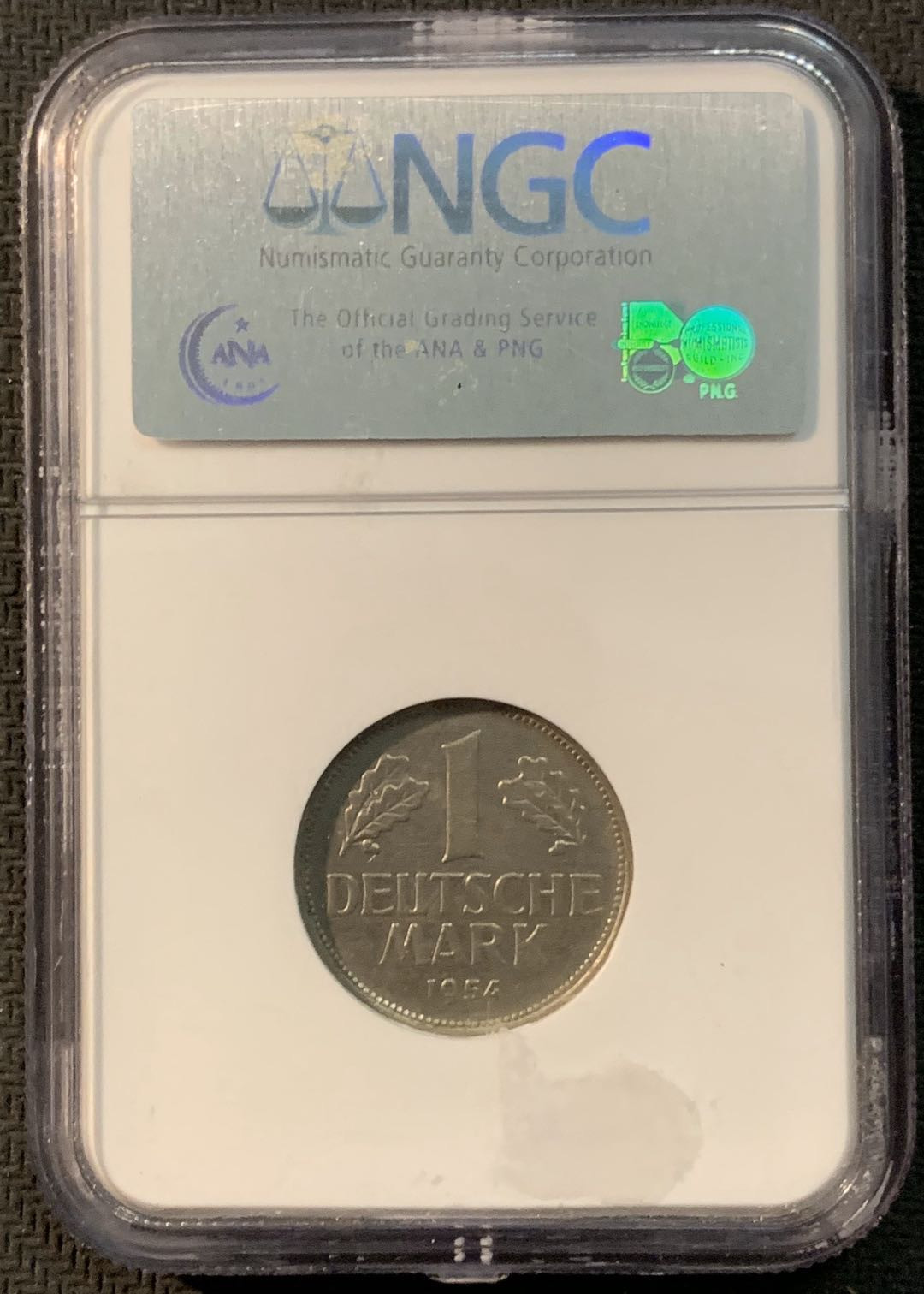 紫瑗钱币—微拍第20期 德国专场 德国 1954年 联邦德国 F版 NGC AU50 高目录价