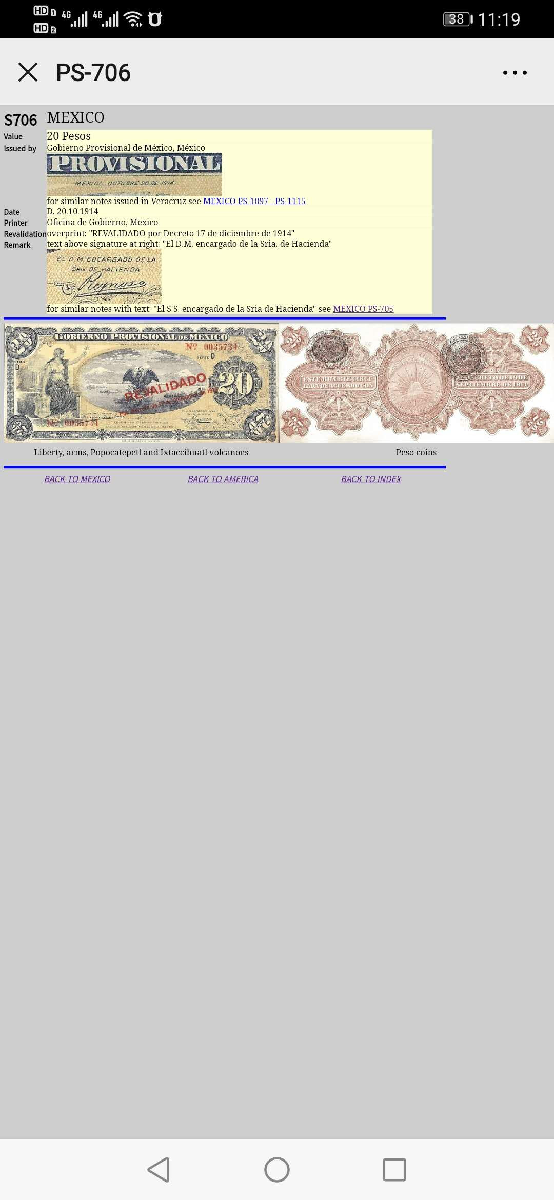 【鲸贝乐淘】千字文·第“周发殷汤”号拍卖 【墨西哥】1914年20元，没有任何折痕AUNC ，老精稀精美