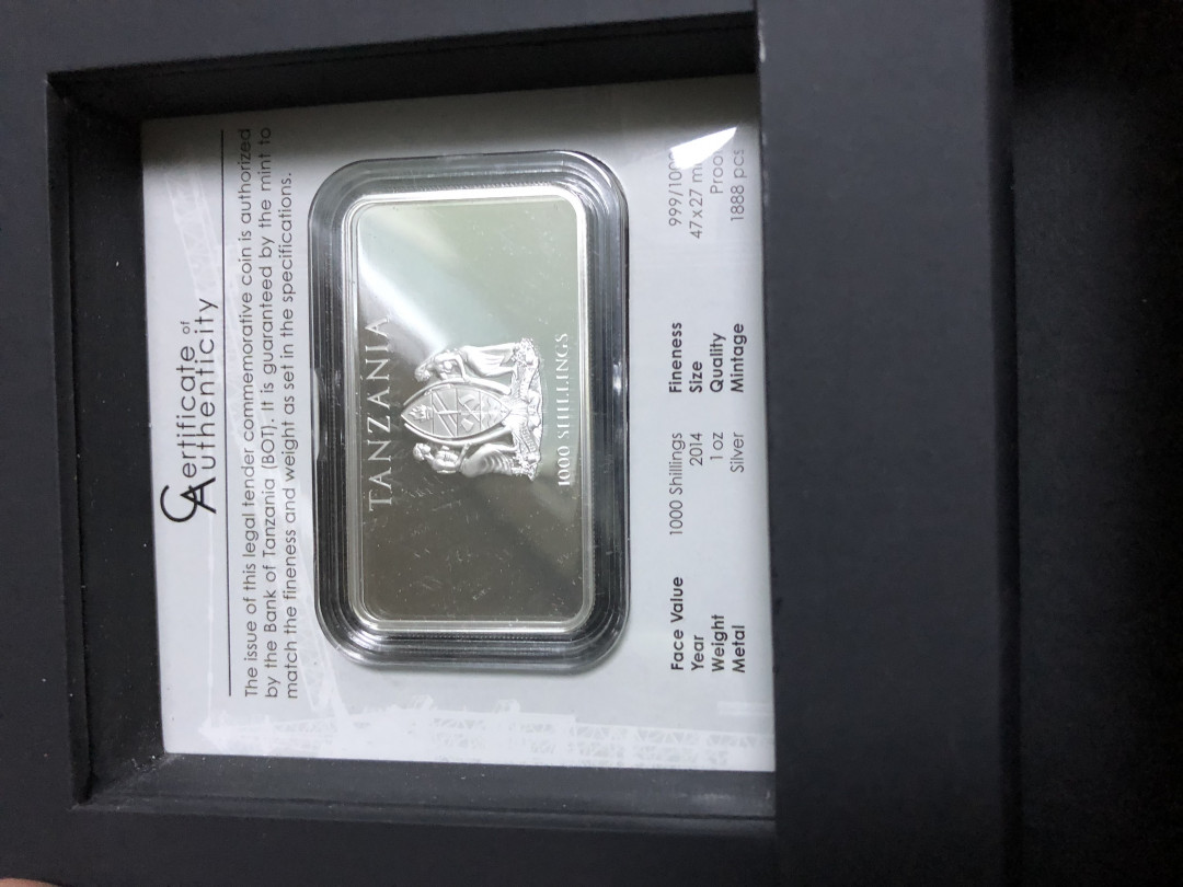 CSIS-GREAT评级精品钱币拍卖第二十三期 坦桑尼亚2014年摩天大楼佛教三只灵猴勿视勿听勿言精制彩色银币