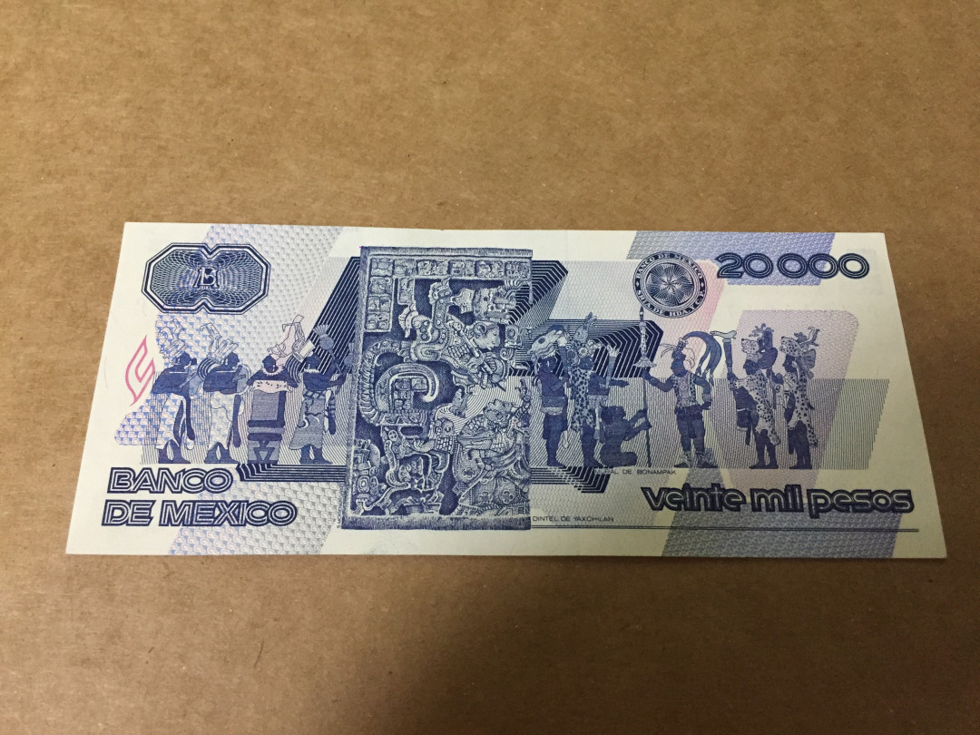 【收藏联盟】第118期拍卖——英伦三岛 【一组3张】1981-1988年 墨西哥 20000-50000-100000比索 全新UNC 