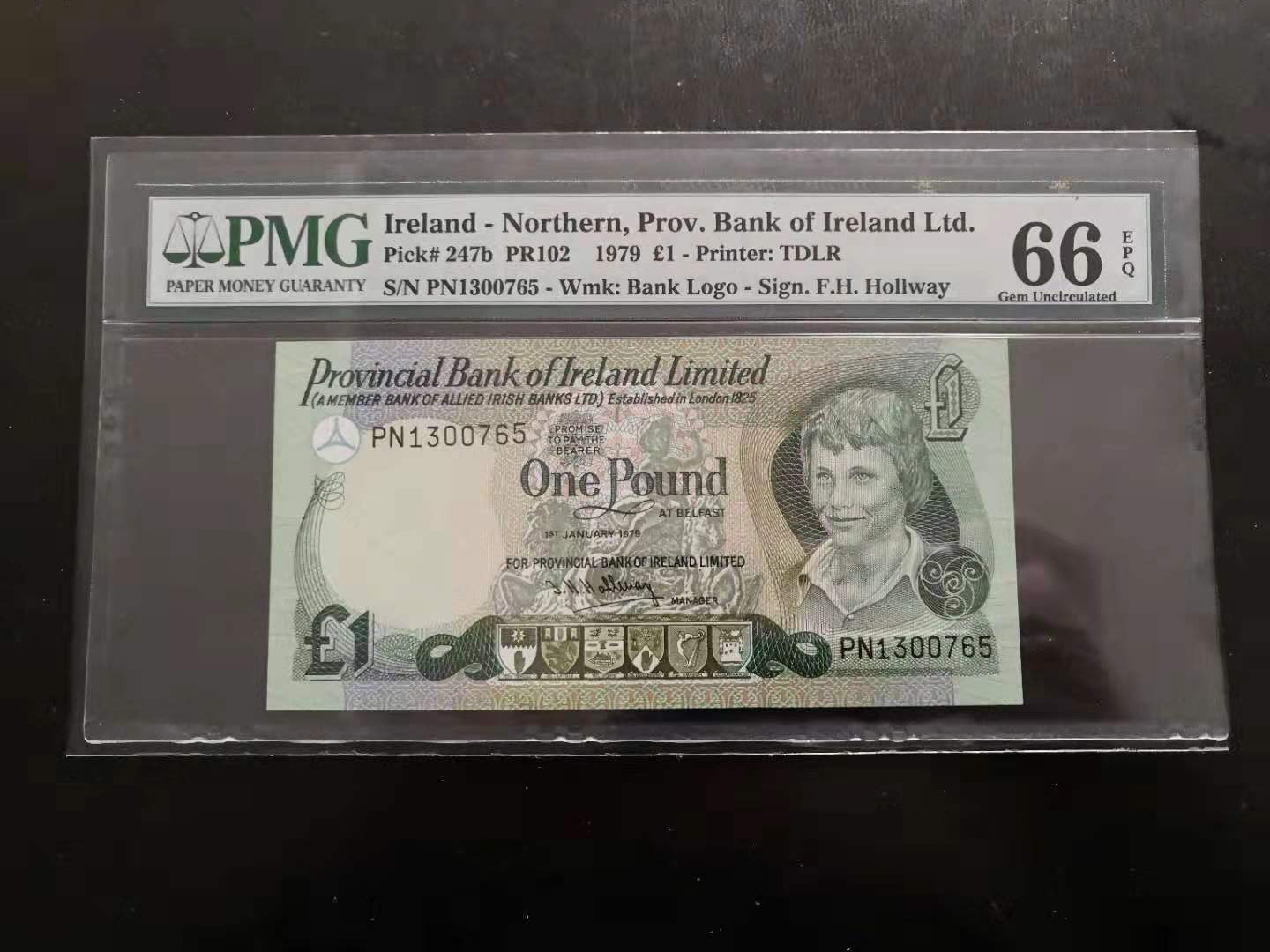 【收藏联盟】第118期拍卖——英伦三岛 北爱尔兰 1979年 1镑 PMG66EPQ 