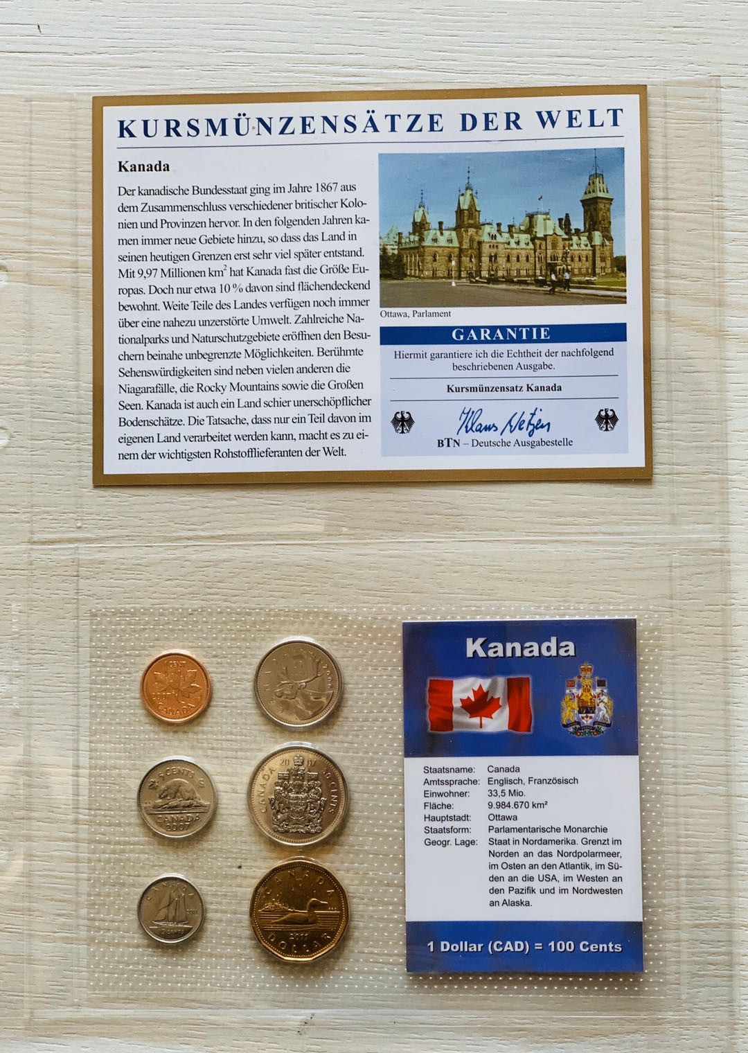 紫瑗钱币—微拍第21期  加拿大 流通币 6枚套 带德国说明书