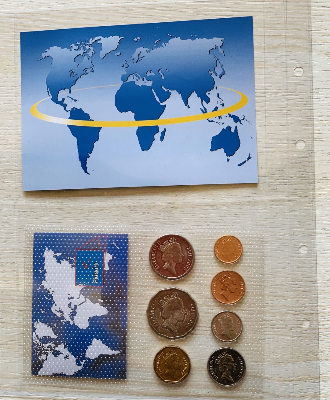 紫瑗钱币—微拍第21期  斐济 流通币 7枚套 带德国说明书