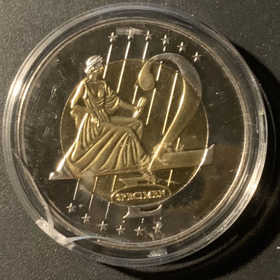 紫瑗钱币—微拍第21期  马耳他 2004年 2欧元 样币 克朗型 双色币