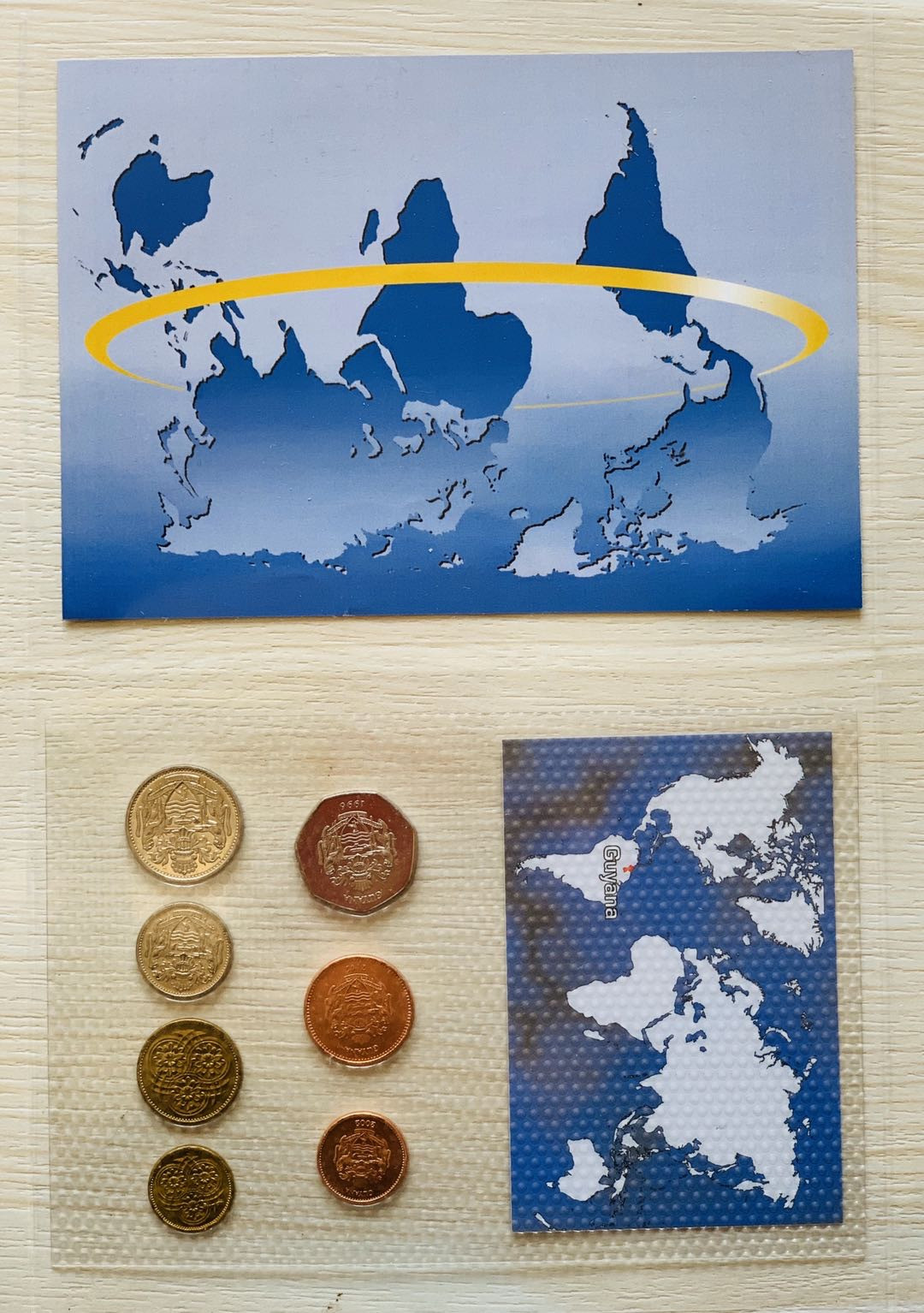 紫瑗钱币—微拍第21期  圭亚那 流通币 7枚套 带德国说明书