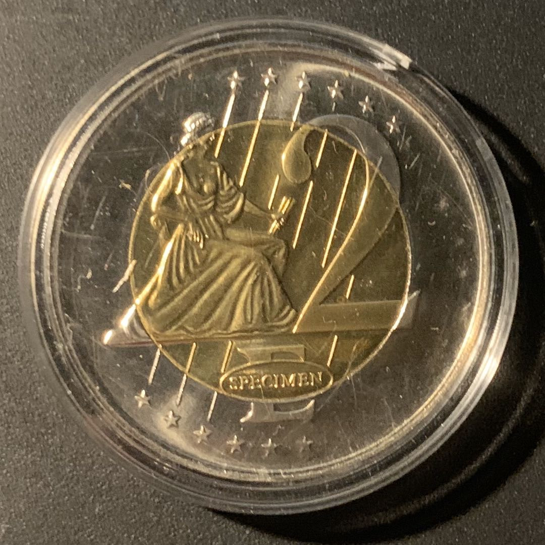 紫瑗钱币—微拍第21期  斯洛文尼亚 2003年 2欧元 样币 克朗型 双色币