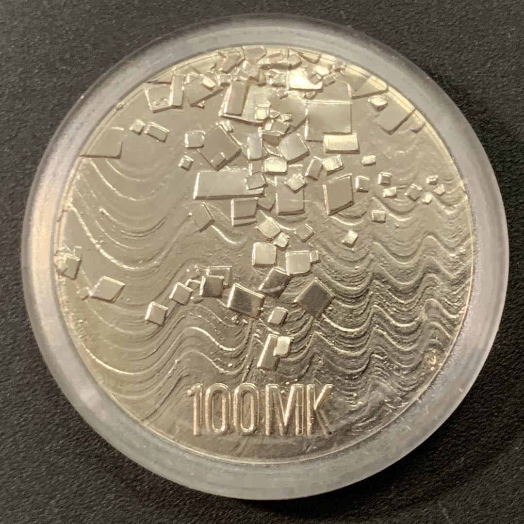 紫瑗钱币—微拍第22期 —外国现代银币场 芬兰 1992年 芬兰独立75周年 100马克 24克 0.925银 获奖币