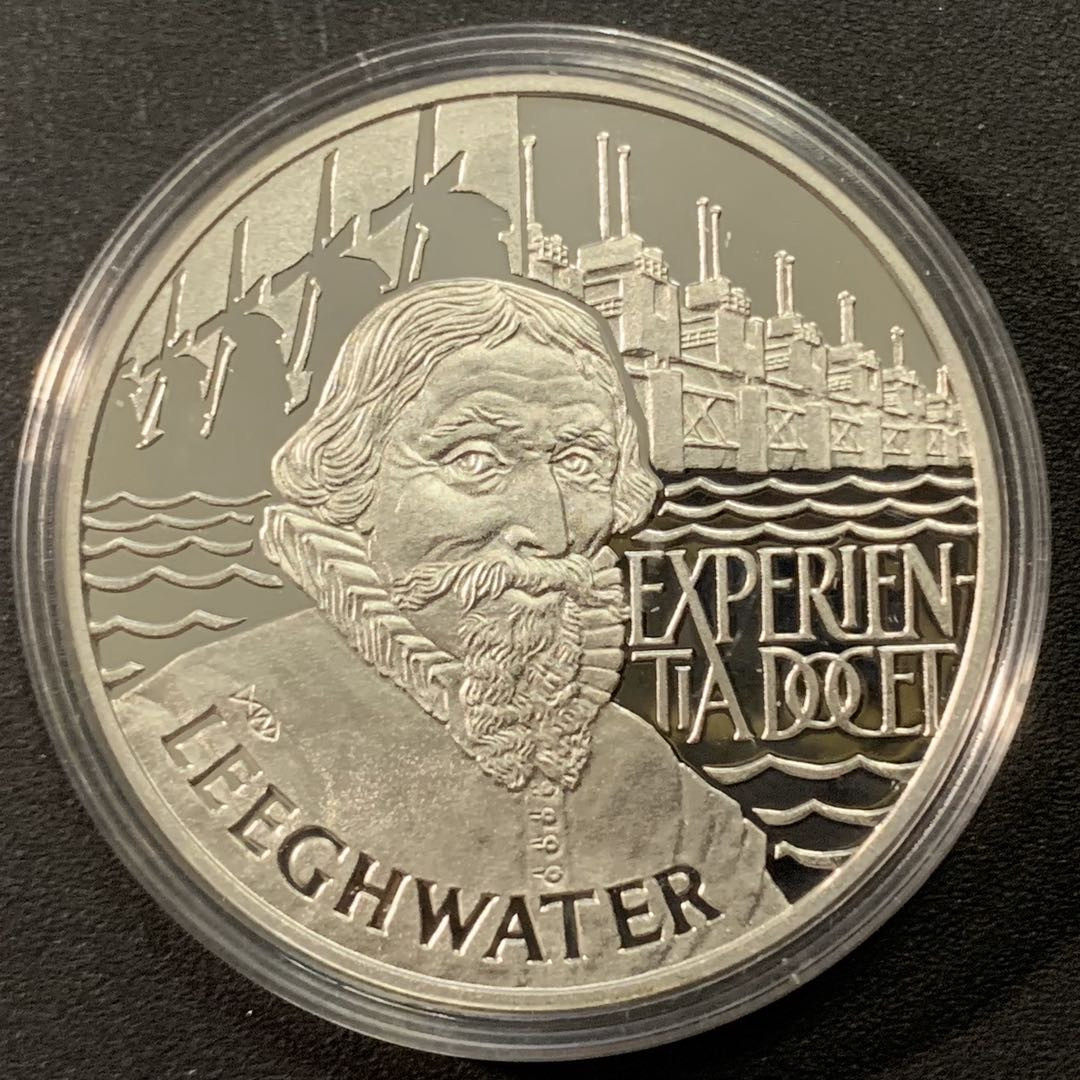 紫瑗钱币—微拍第22期 —外国现代银币场 荷兰 1993年 水利工程师 扬 莱赫瓦特 25埃局  25克 0.925银 精制