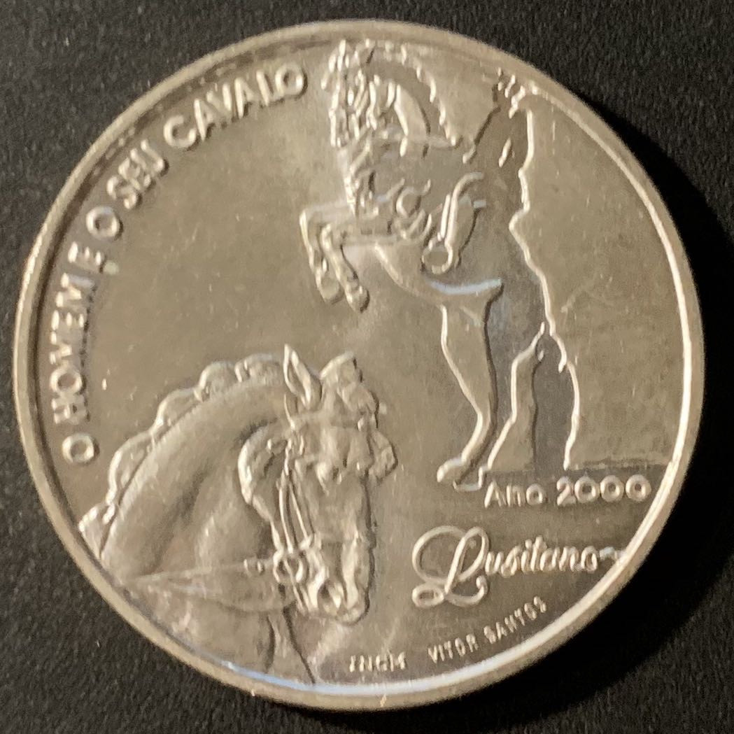 紫瑗钱币—微拍第24期  葡萄牙 2000年 葡属伊利比亚半岛殖民地 1000埃斯库多 27克 0.5银