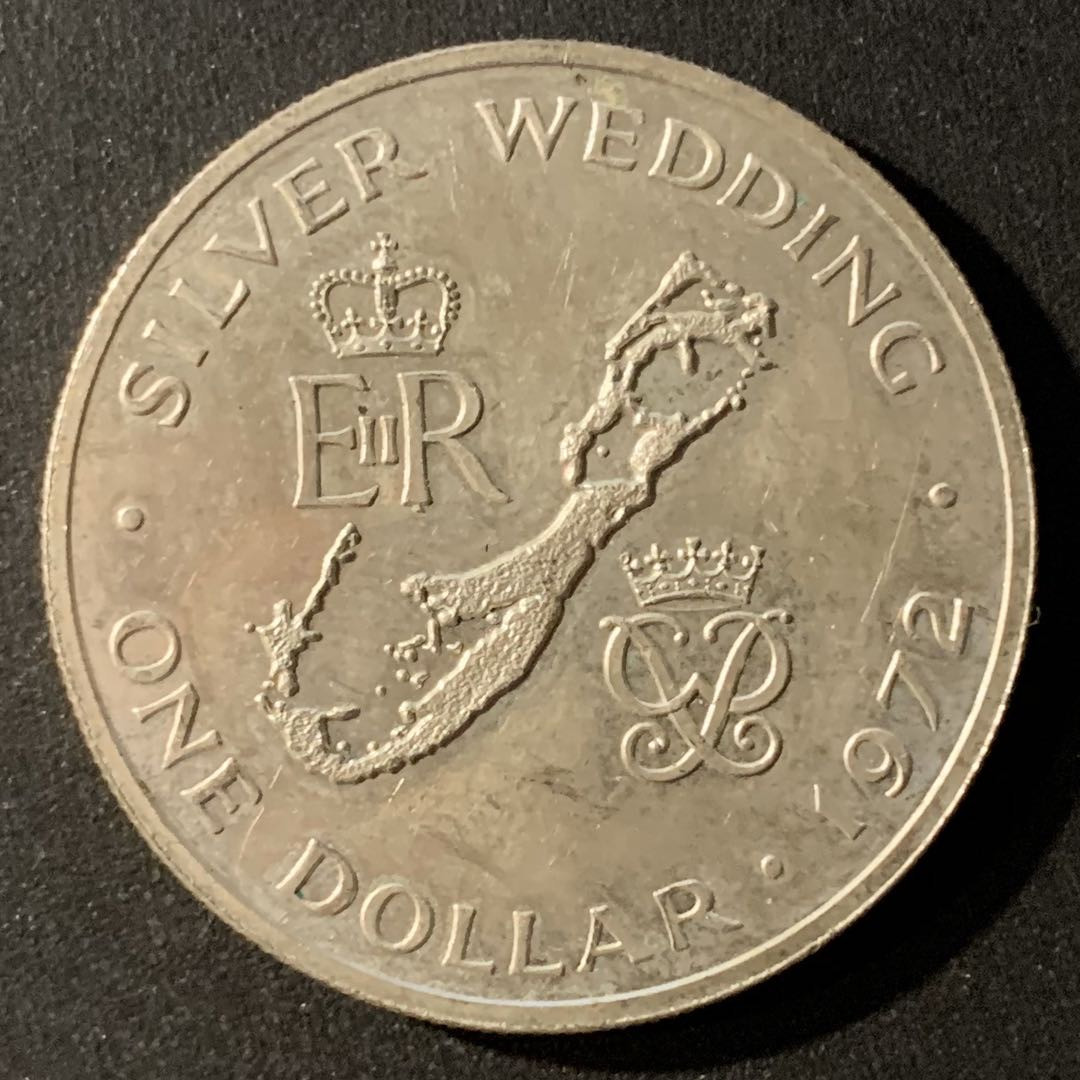 紫瑗钱币—微拍第24期  百慕大 1972年 女皇银婚 1元 28.28克 0.9银