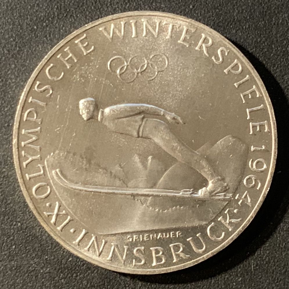 紫瑗钱币—微拍第24期  奥地利 1964年 冬奥会 50先令 20克 0.9银