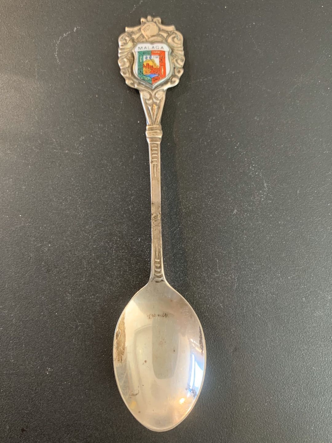 紫瑗钱币—微拍第24期  西班牙 银勺一把 马拉加地名 10.5克