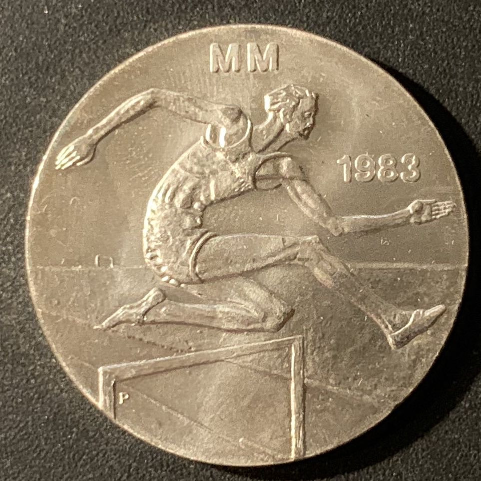 紫瑗钱币—微拍第24期  芬兰 1983年 世界田径锦标赛 50马克 22克 0.5银