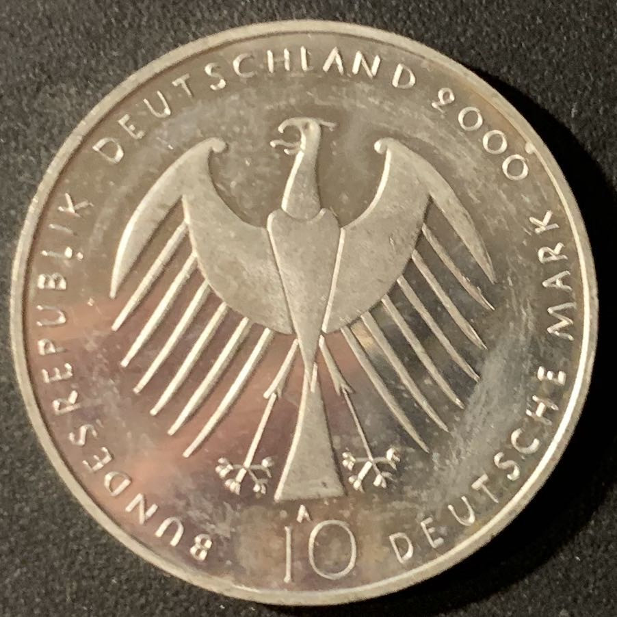 紫瑗钱币—微拍第24期  德国 2000年 A厂 汉诺威世博会 10马克 15.5克 0.925银