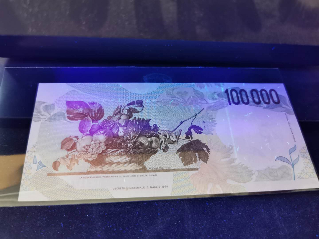 【鲸贝乐淘】千字文·第“臣伏戎羌”号拍卖 【意大利🇮🇹 】1994年100000里拉，b版，全新全品UNC 
