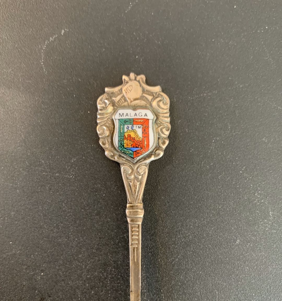 紫瑗钱币—微拍第24期  西班牙 银勺一把 马拉加地名 10.5克